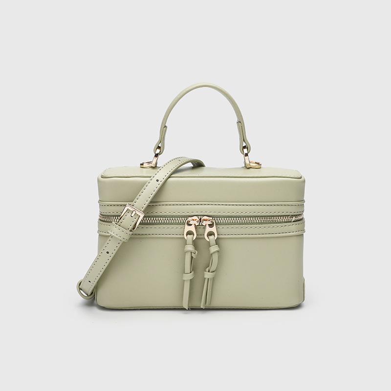 2025 Fashion Small Women Shoulder Bags Branded Style Crossbody Bag Two-way Zip Handbag Two-tone Boxy Cosmetic Bag Makeup Pouch