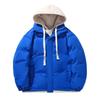 Men's cotton clothes fashion student thickened bread clothes jacket hooded warm cotton-padded clothes fake two-piece cotton-padded clothes men