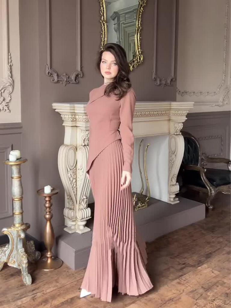 Elegant European-American Slim Fit Luxurious Long Sleeve Dress for Women - 2025 Style