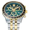 Versace Men's Sport Chrono Watch VEZCA0524, Quartz Movement, Water Resistant, Sapphire Crystal, Green Dial, Stainless Steel [Parallel Import]