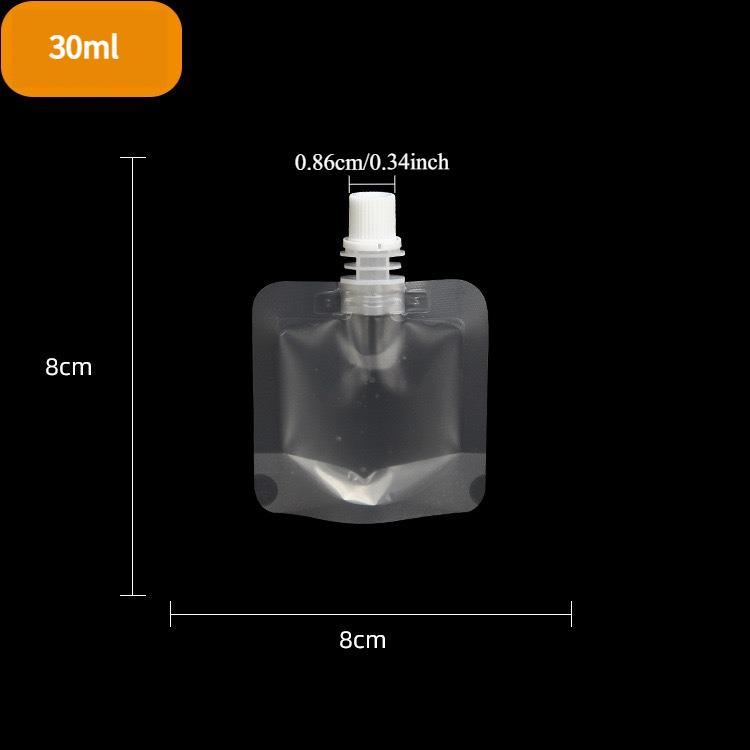 100pcs Independence Beverage Bags Transparent Self-reliance Suction Nozzle Bag Disposable Thickening Milk Tea Fruit Juice Packaging Sealing Bags