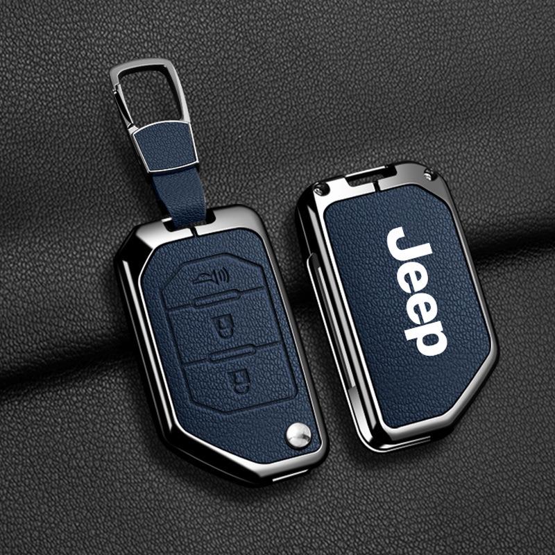 Compatible Jeep Key Case for Compass, Renegade, Cherokee, Grand Commander, Grand Cherokee