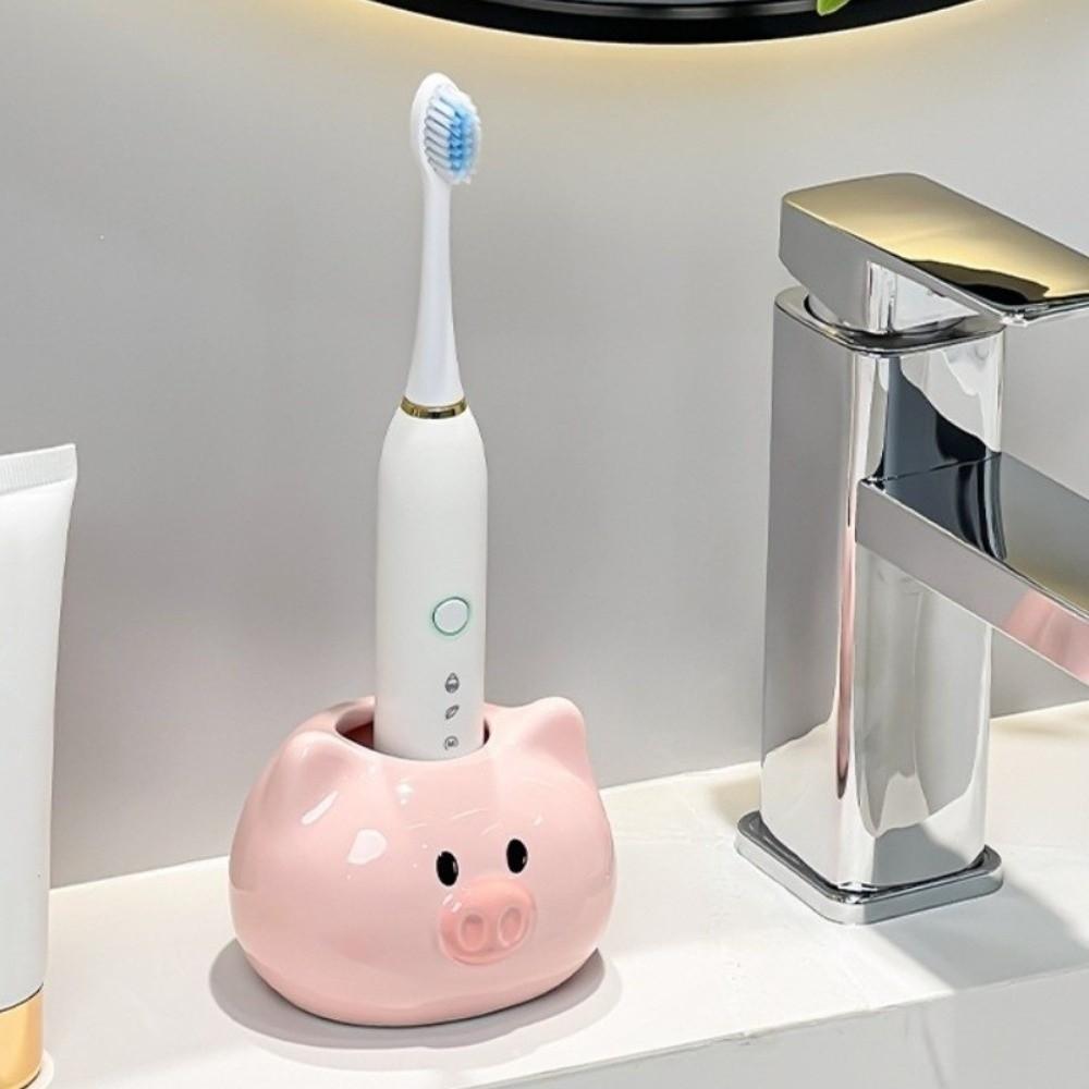 Ceramic Electric Toothbrush Holder Cartoon Toothpaste Toothbrush Base Washbasin Rack  Bathroom