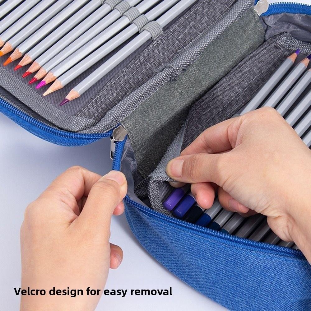 Aesthetic Porous Pencil Case Large Capacity Oxford Cloth Pencil Case Stationery Pouch  Art Supplies
