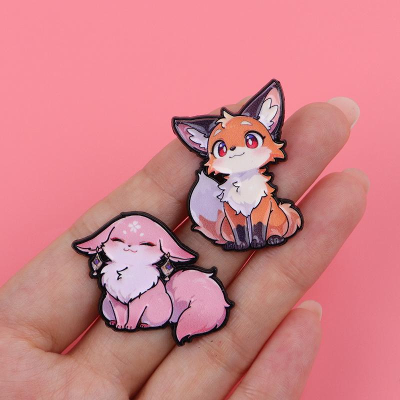 Brose Smălțuite Drăguțe Vulpe Broșă Metalică Rucsac Pălărie Geantă Guler Insigne Rever Colecție Bijuterii Cadou