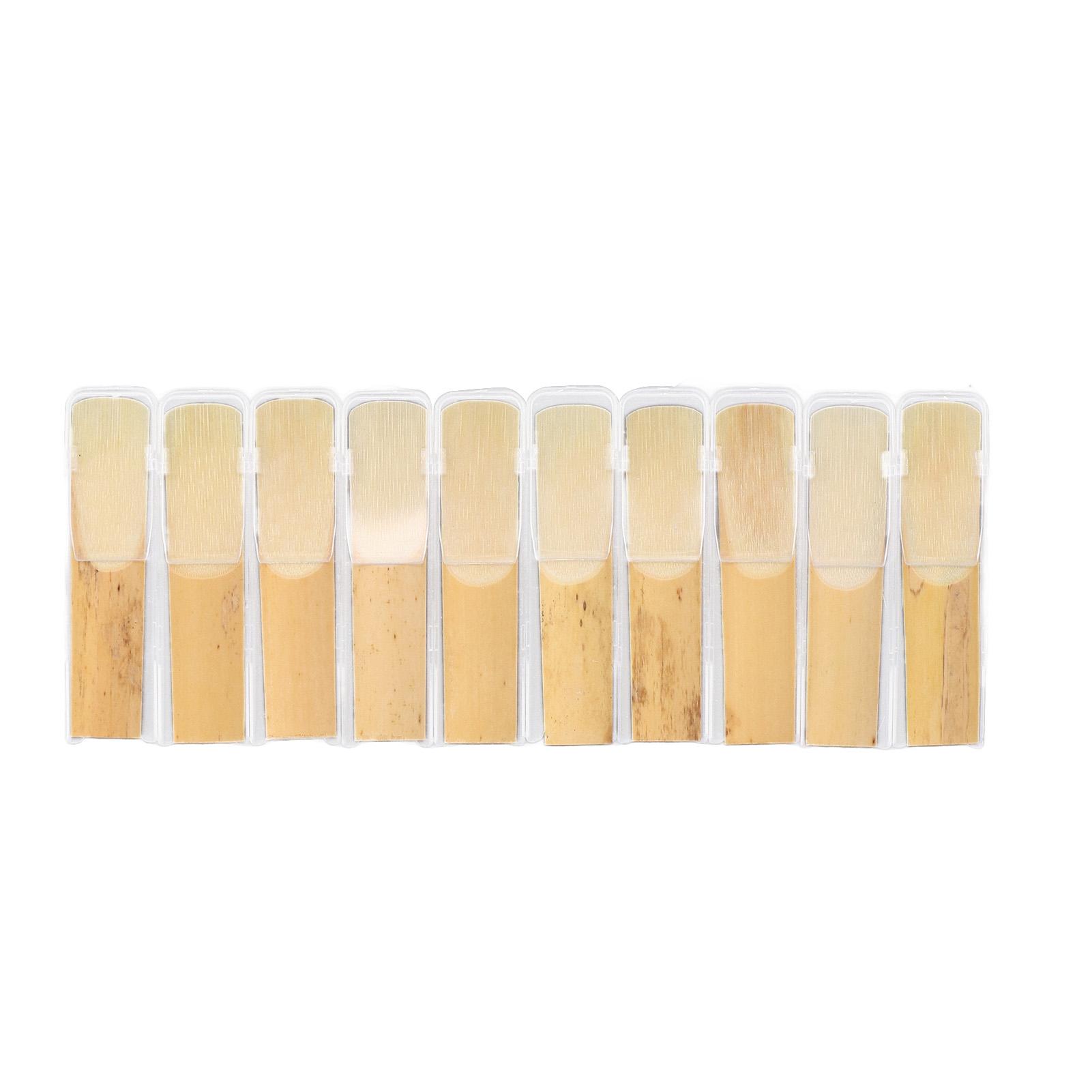 

10 шт. тростей для альт-саксофона, сила 2.5, ми-бемоль, 7x1.6x0.35 см, тонкие эластичные трости для альт-саксофона для