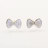 Silver Needle New Retro Small Fragrant Wind Bow Oil Drip Earrings Women's Fashion Exquisite High-end Earrings