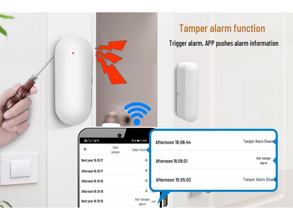 WiFi Graffiti Magnetic Door/Window Sensor: Smart Intrusion Detector & Remote Anti-theft Alarm