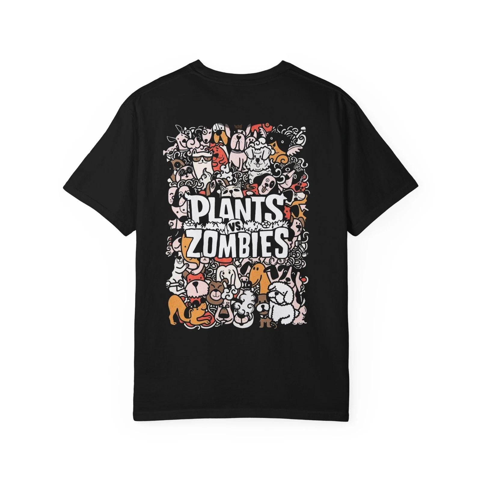 Plants vs Zombies T-Shirt | Cartoon characters collage 2XL