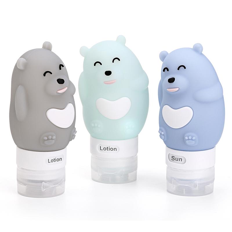Botellas de Viaje Portátiles de Silicona Recargables Cosméticas Champú Gel de Ducha Kits Squeeze para Loción Champú Contenedores de Baño