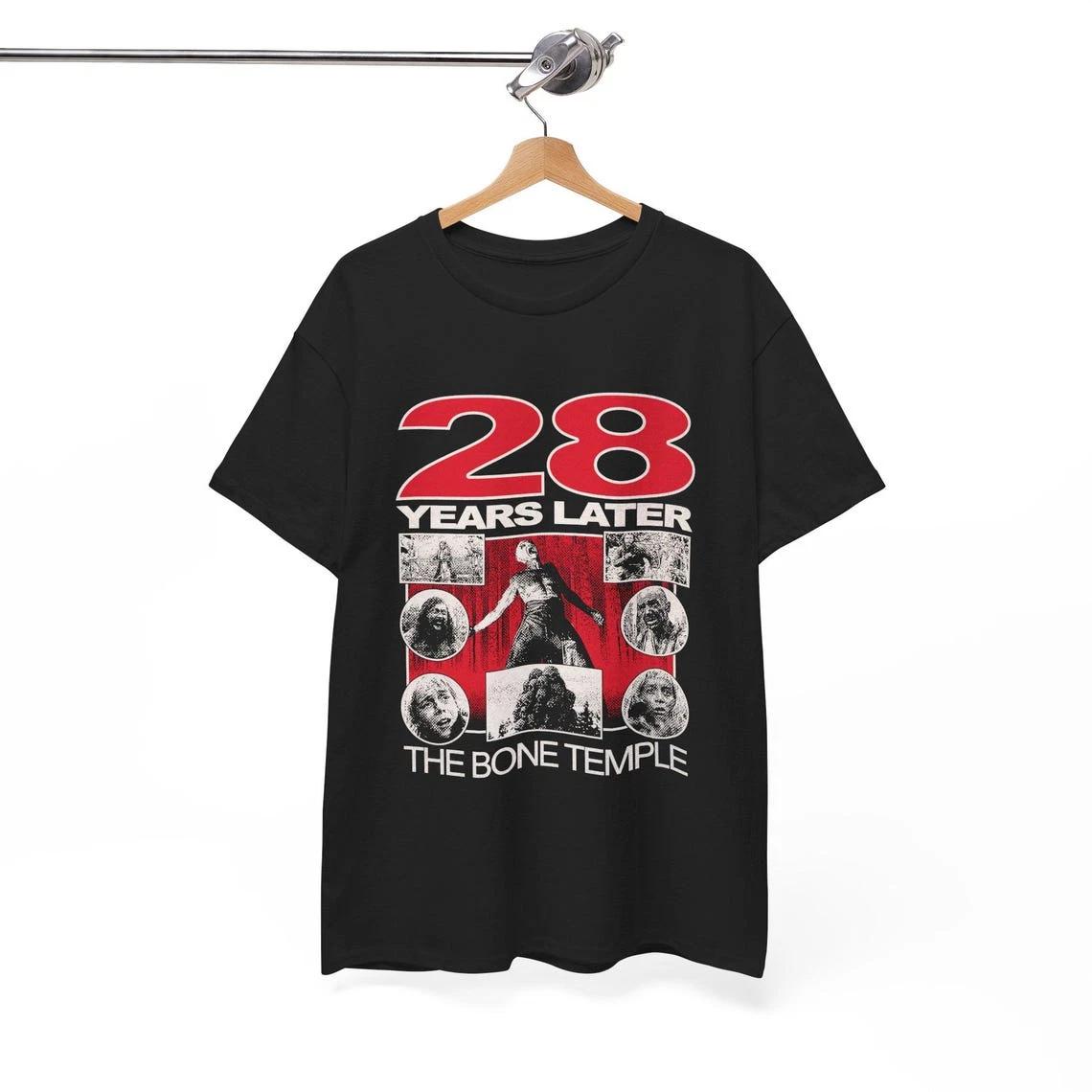 

28 Years Later: The Bone Temple 100% Cotton T-shirt Mens Tees Top – Horror Movie Graphic Tee 2XL