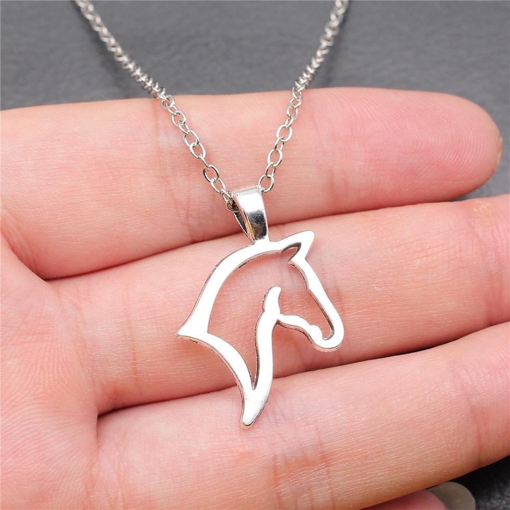 Unicorn Horse Fantasy Pendant Antique Bronze Metal Women Choker Necklace High Quality Gift