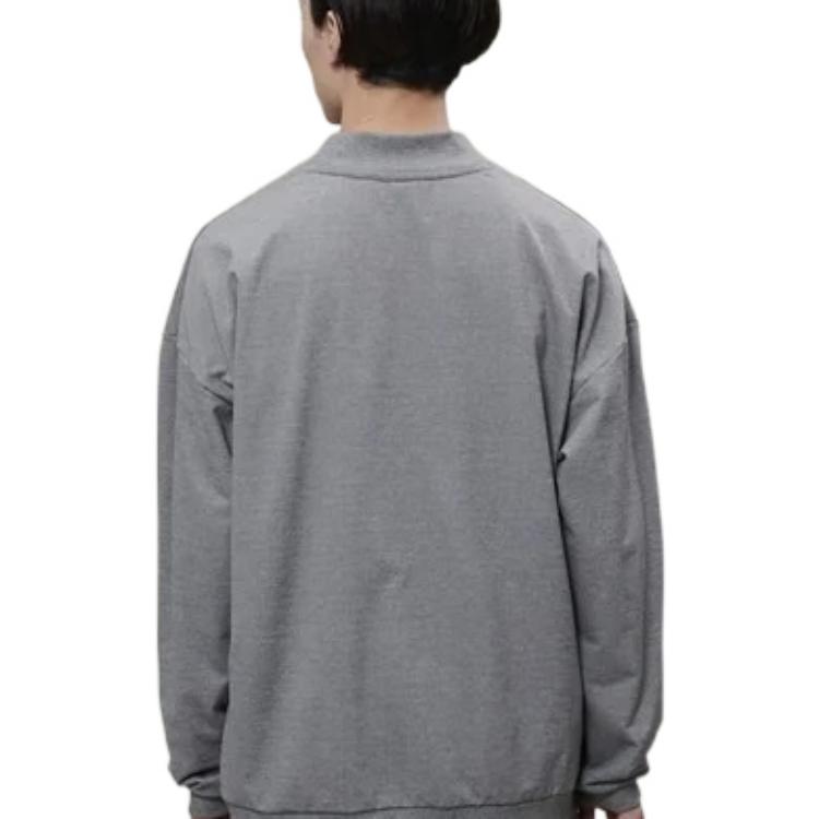 New Balance Sweatshirts Men's Gray Half Turtleneck Moderate AMT25003-HG
