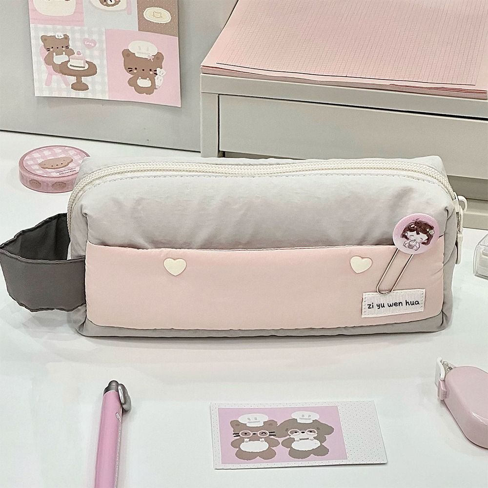 Large Capacity Pen Bag Pastel Color Stationery Pouch New Pencil Case  Back To School