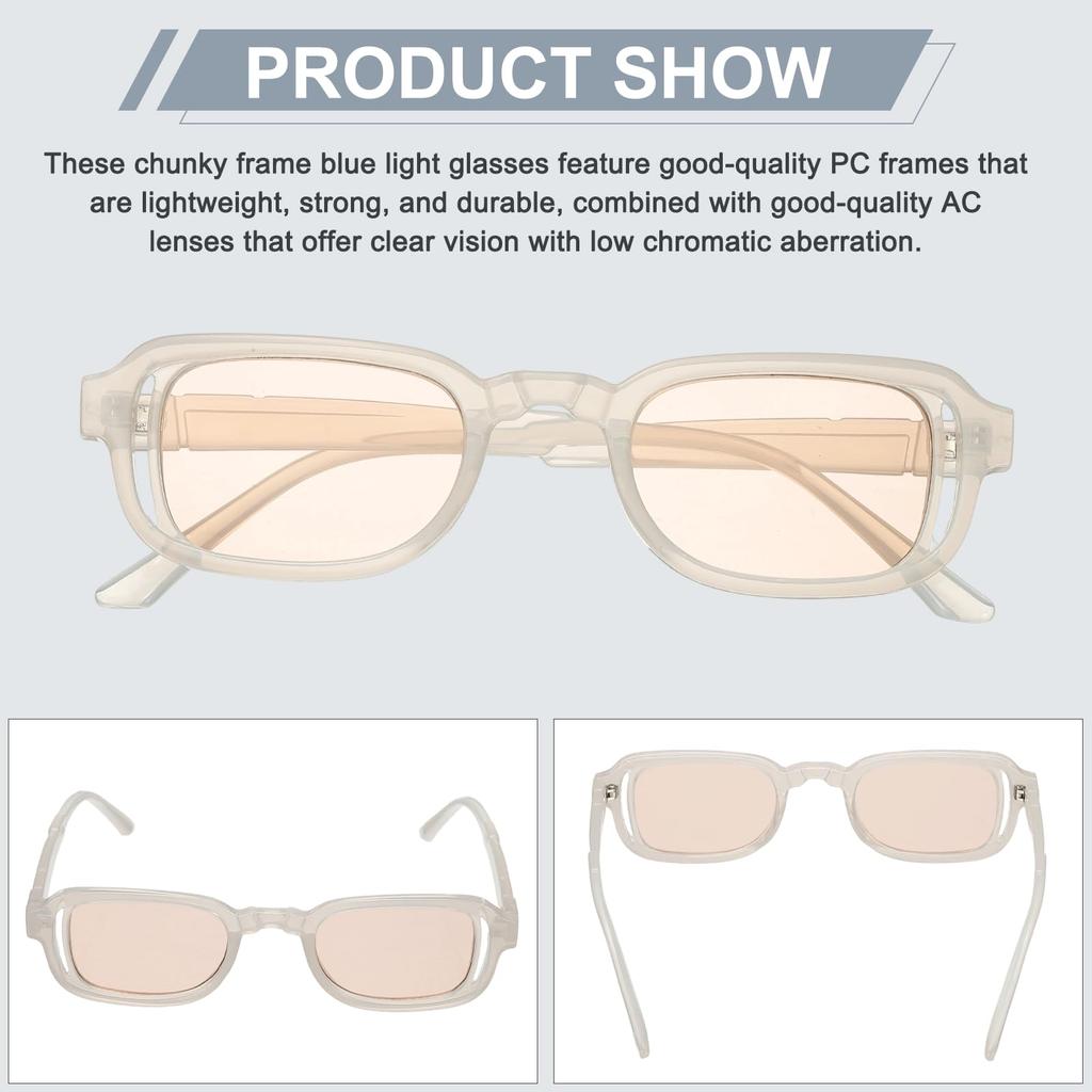 Eye Strain Prevention UV400 Stylish Sunglasses with UV400 Cut for Computers and Blue Light Gray [uxcell] Glasses, Square-Shaped Lenses, Unisex,