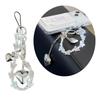2 PCS Sweet Butterfly Phone Charm Heart Phone Pendant Handcrafted Phone Chain Resin and Alloy Keychain Material for Girl
