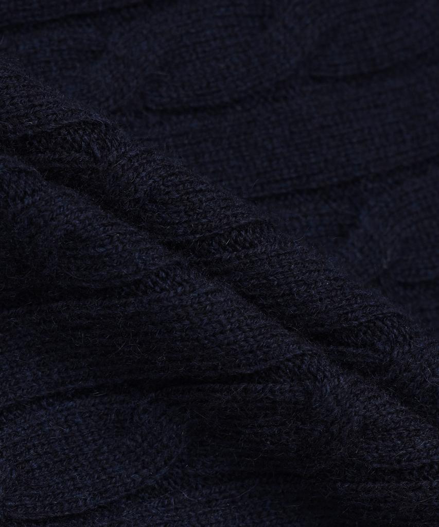 BROOKS BROTHERS [Heritage] Wool Cashmere Cable Sweater (Navy) (Bbwrmhg411)