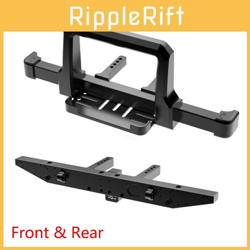 Cnc Aluminum Front Rear Winch Bumper Set For 1/10 Rc Crawler Traxxas Trx-4