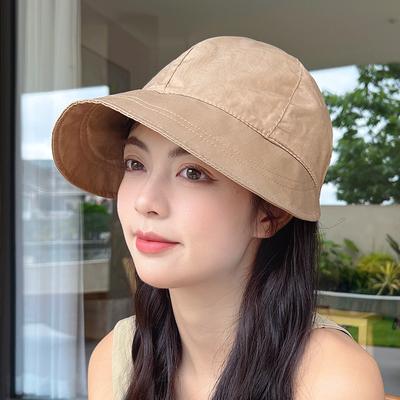 Zhao Ruth Sun Hat Female Summer Drawstring Lightweight Anti-ultraviolet Sun Protection Face Cover Sun Bucket Hat