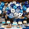 Party Balloon Decoration Set 32/50pcs Includes Latex Balloons Foil Balloons Confetti Balloons and Soccer Ball Balloons for Event Celebration
