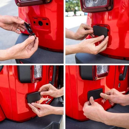 Rear Tailgate Left Below Light Decor Cover Trim For Jeep Wrangler Jk Jku 07-17