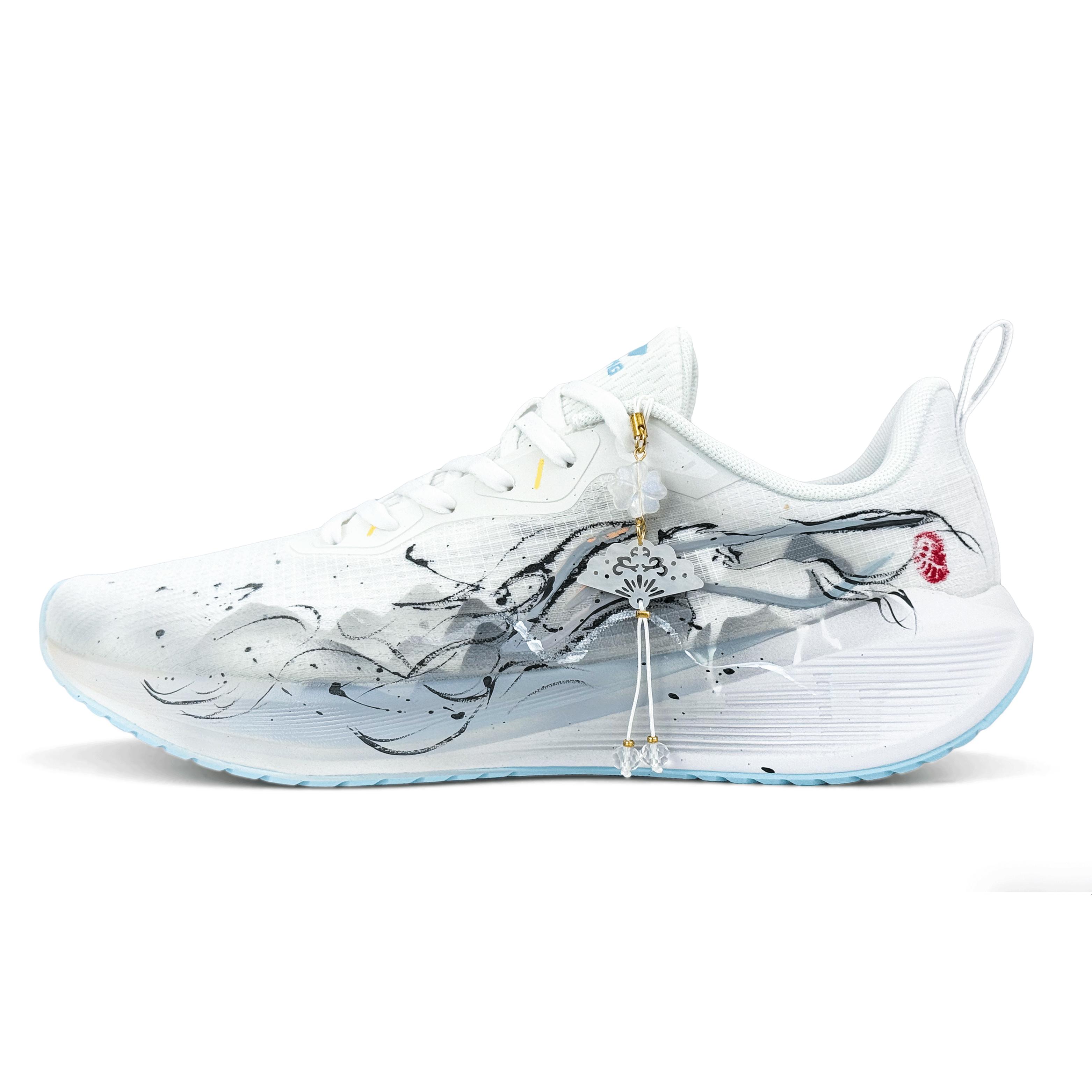 Мужские беговые кроссовки Li Ning Wuyue с низким верхом Бело-серые ARST003-1(Команда1861-) 43