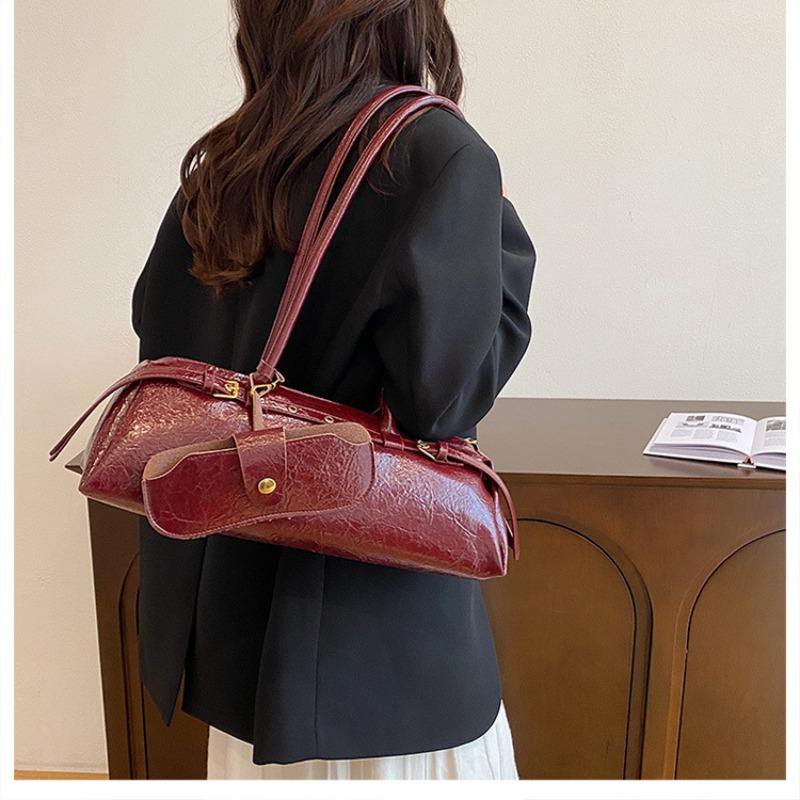 Nischentasche Damen große Kapazität neu Sommer Retro Schulter Achseltasche lässig Pendler Baguette-Tasche