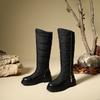 Autumn and Winter New Thickened Velvet Snow Boots Women's Medium and Long Tube Warm and Cold-resistant Boots Flat-bottomed Inner Mongolia Large Cotton