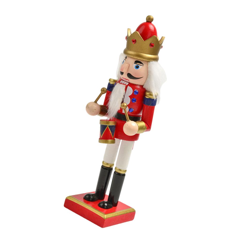 Elegant 25cm Wood Nutcrackers Statue Artistic Tabletop Decoration for Nut Cracking and Display Stylish Desktop Ornament