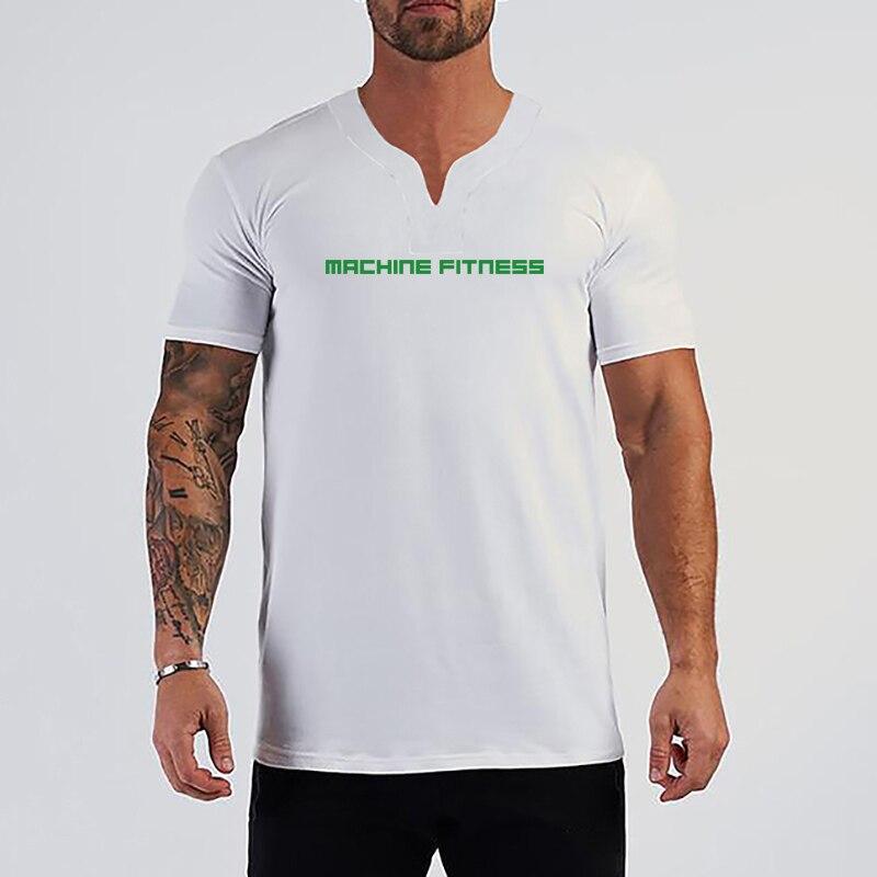 Do The Work  Muscleguys Brand Fashion Breathable V Neck Mens Slim Fit Gym Sports Casual Summer Bodybuilding Fitness Short Sleeve T Shirt