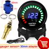 52mm 20 LED Light Digital Water Temperature Gauge + 10mm Water Temp Sensor with Joint Pipe Sensor Adapter Car 20~150 Celsius