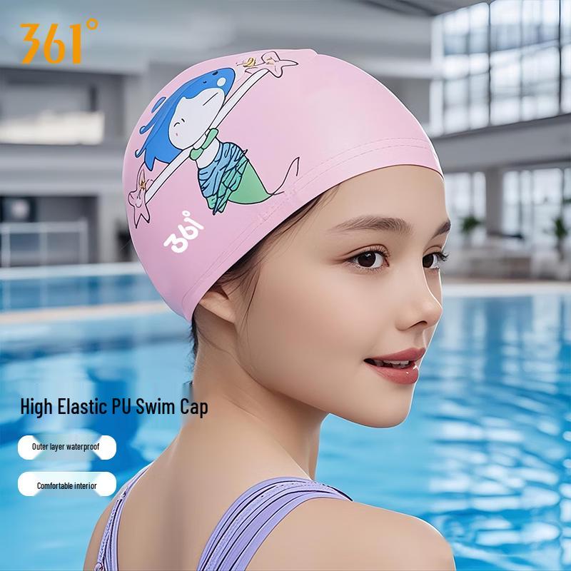 361° Kids Cartoon Waterproof Swim Cap