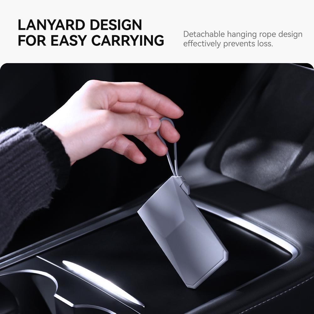 YZ For Tesla Model Y 3 X S Highland ALL Car Smart Remote Key Card Cover Case Key Bag Shell Holder Keychain Styling Accessories