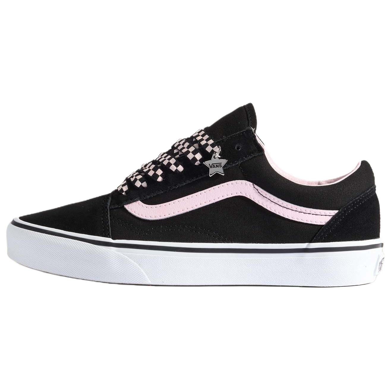 

Vans Old Skool Skateboard Shoes Unisex Black Pink Sneakers VN000D6WY28 38