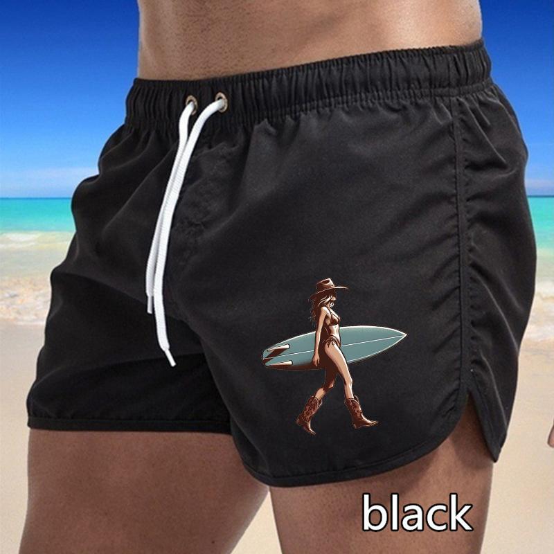 BBK-77 Sommer Neue Herren Schnelltrocknende Badehose Sporthose Bademode Badeshorts Joggingshorts Sportlich Kreativer Basketball-Print