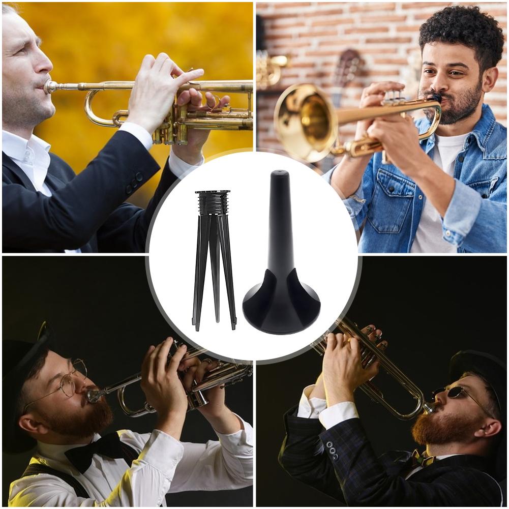 5 Legs Foldable Trumpet Stand Waterproof Portable Placement Rack Stable Legs Trumpet Black Bracket for Brass Instruments