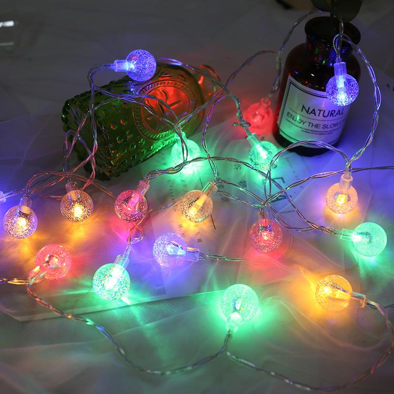 LED Bubble Ball String Lights - Transparent Crystal Ball Decorative Christmas Lights for Outdoor Tents