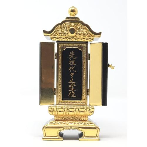 Matsuyama Shinto Buddhist Supplies Store, Single-Tiered Retractable Memorial Tablet, 3.5 Sun (approx. 22cm) In Height, Rotating Memorial Tablet, Main