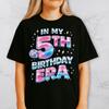 In My 5th Era Birthday Shirt, Custom Age Trendy Party Outfit for Girls with Name