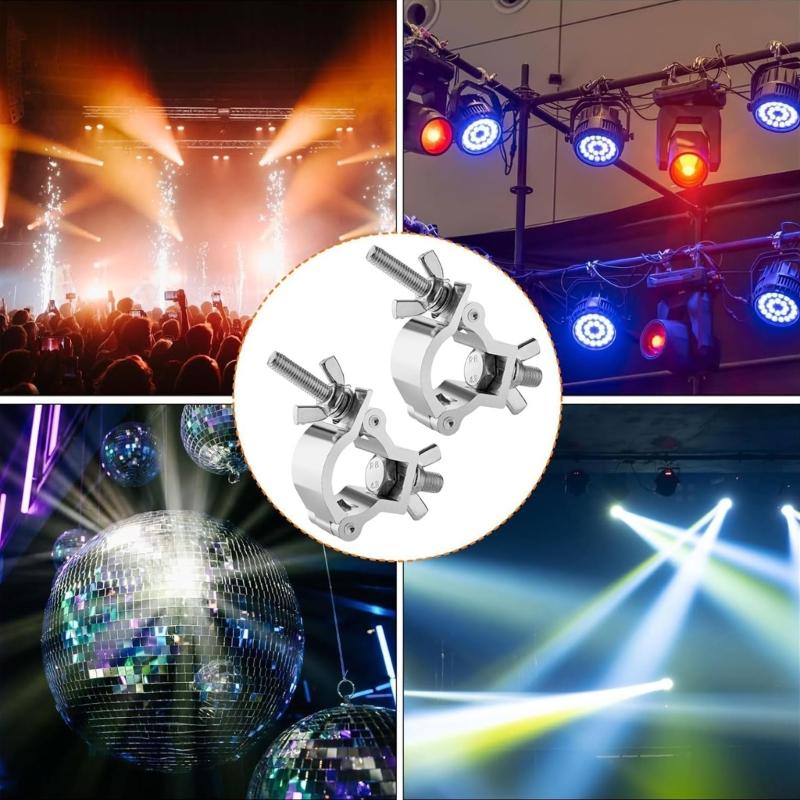 Heavy Type Light Fixture Clamp For 32mm To 35mm Pipe Secure Mounting Aluminum Magnesium Alloys