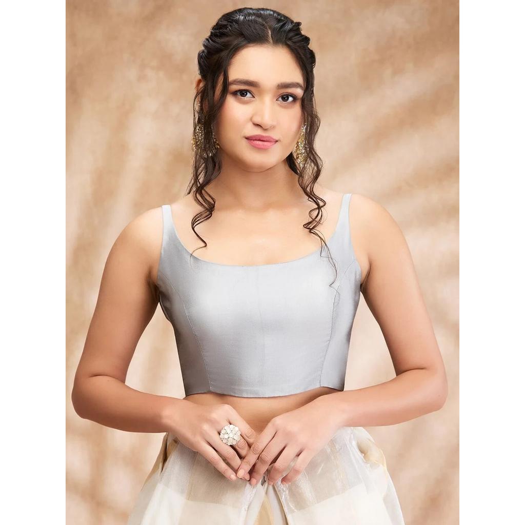 Women Sleeveless Square Neck Blouse Indian Bollywood Party Wear Stitched Choli