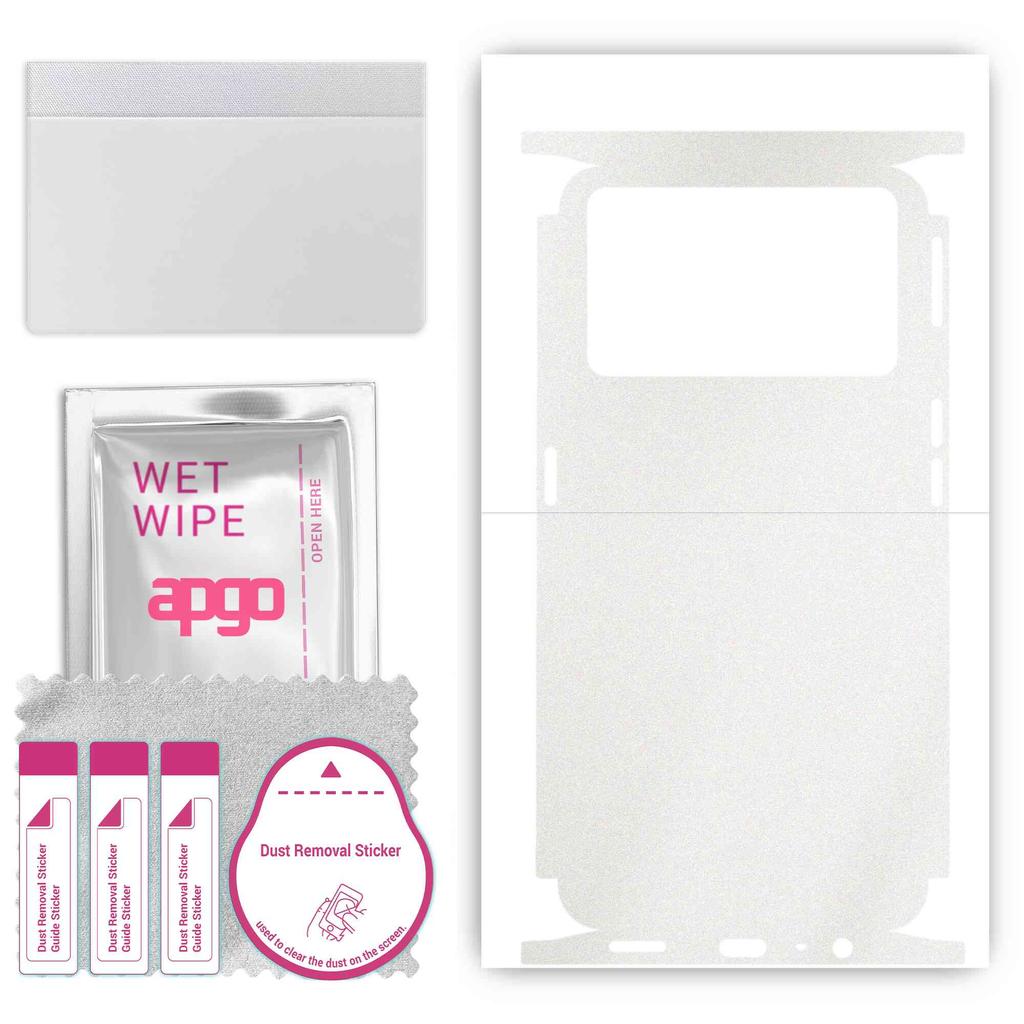 apgo Protective Skin Sticker for the Back+sides Compatible with Oppo K9 Pro 5G, Full Wrap Film, Foil, Vinyl - Pattern Matte Transparent