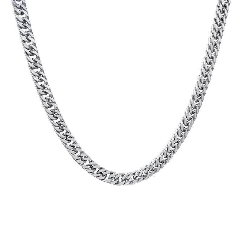 Unisex Titanium Steel Cuban Link Necklace – Trendy, Simple, and Versatile Clavicle Chain