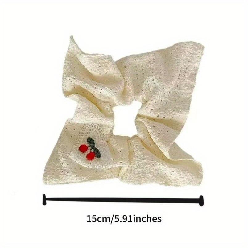 Sweet and Playful Cherry Embroidery Women's Children's Universal Fabric Block Headband Daily Wear Travel Fashion Accessories