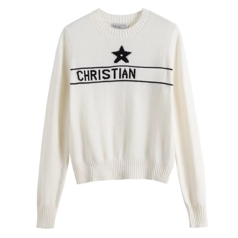 Navy Style Short-Sleeve Star Sweater Jacket - Women's Autumn/Winter Loose Fit