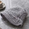 Warm Slouchy Beanie Thick Knit Pullover Hat Visor Bonnet Hat Winter Warm Cap  Ladies