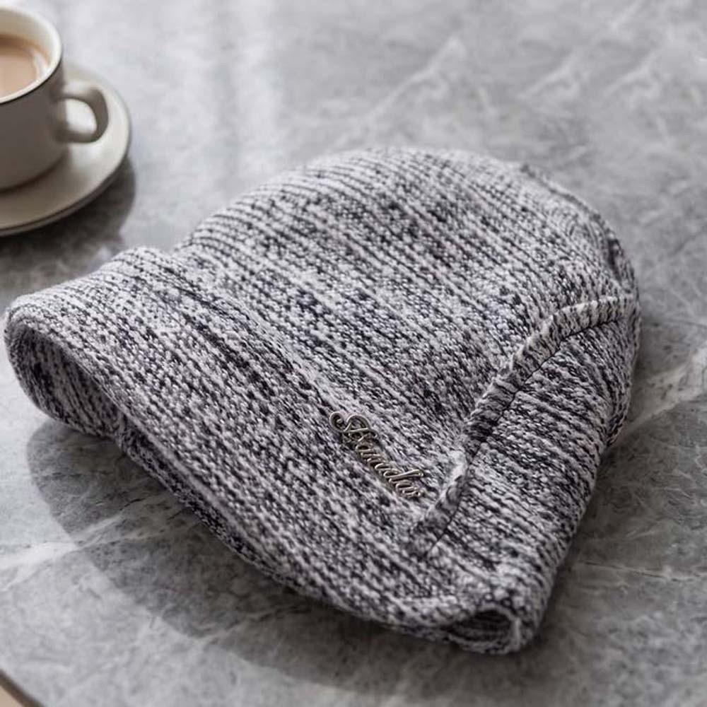 Warm Slouchy Beanie Thick Knit Pullover Hat Visor Bonnet Hat Winter Warm Cap Ladies