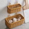Woven Hanging Basket for Kitchen Storage: Ginger, Garlic, Onion, Egg, Fruit - Imitation Rattan Wall Basket
