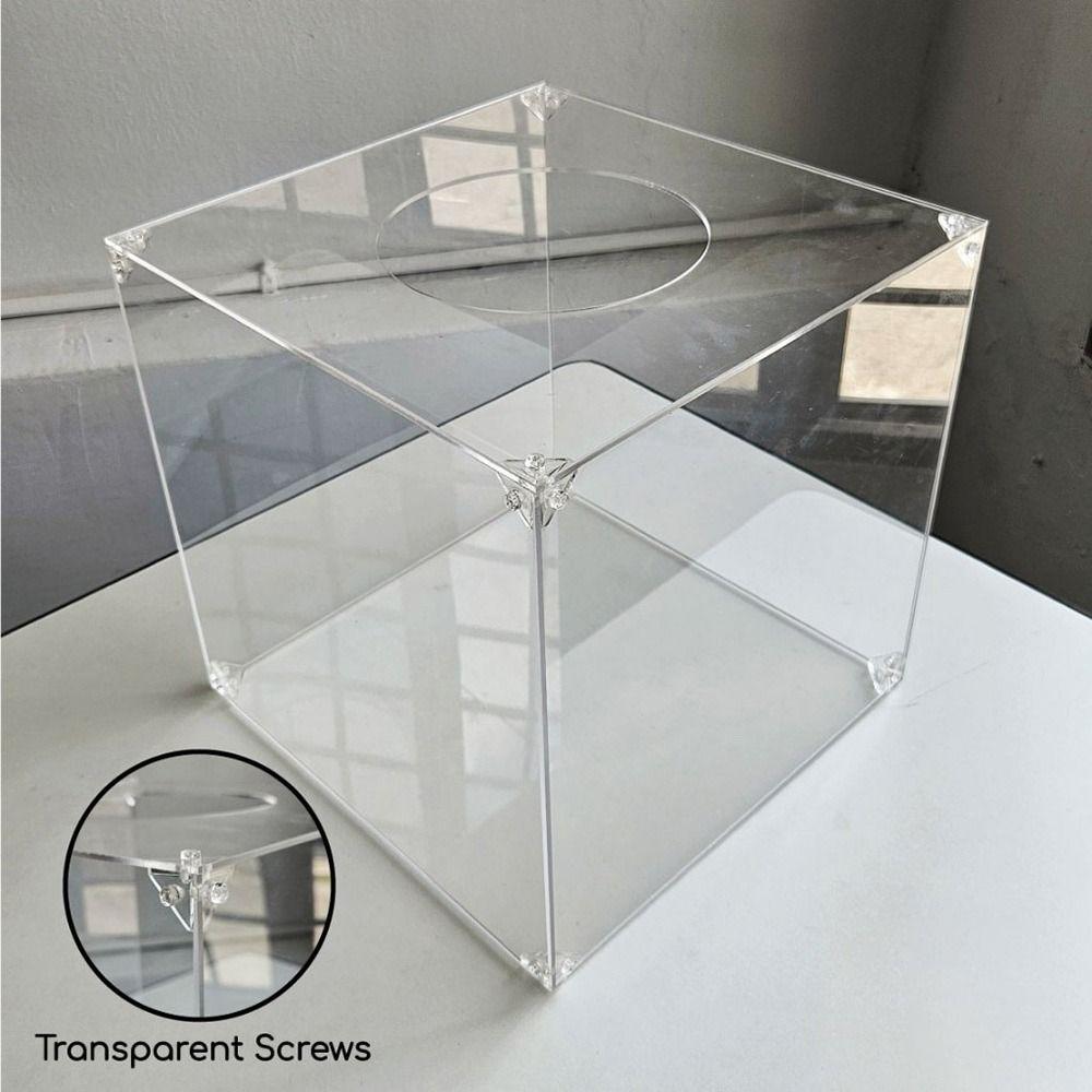 Transparent Acrylic Lucky Draw Box Clear Acrylic Voting Box Gift Card Box Acrylic Display Box