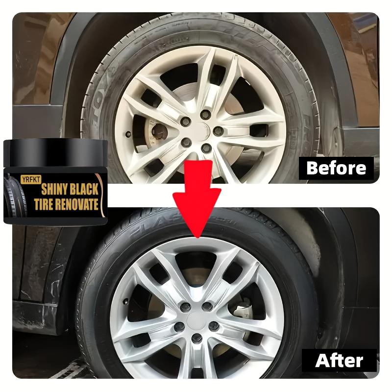 Tire Shine & Plastic Repair Paste - Removes Scratches/Oxid, Restores Shine for Tires/Trim with UV Protect, 5-Min Fix